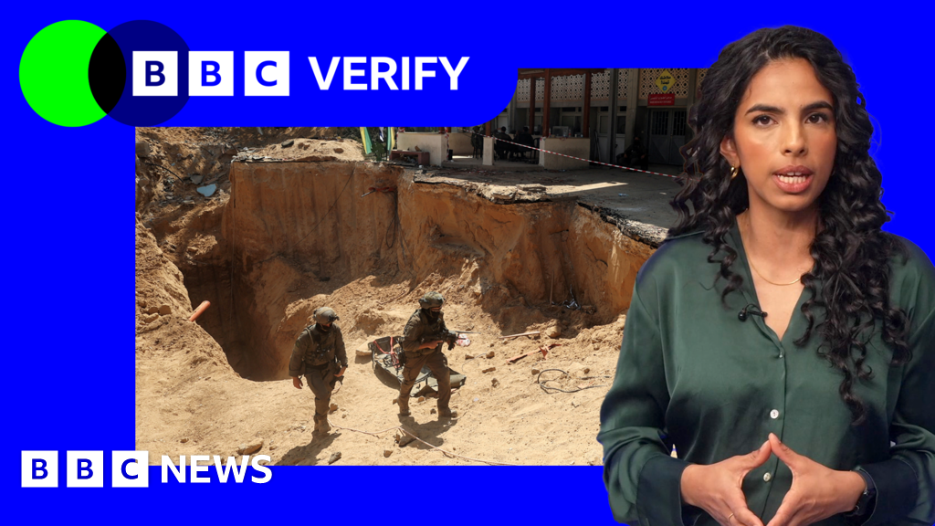 BBC Verify examines tunnels video as IDF says Hamas leader body found