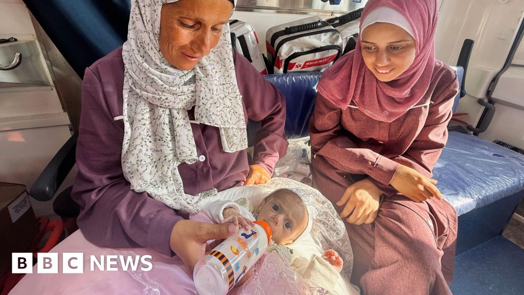 'I made the sign of victory for Siwar': Mother's relief as malnourished Gaza baby evacuated to Jordan