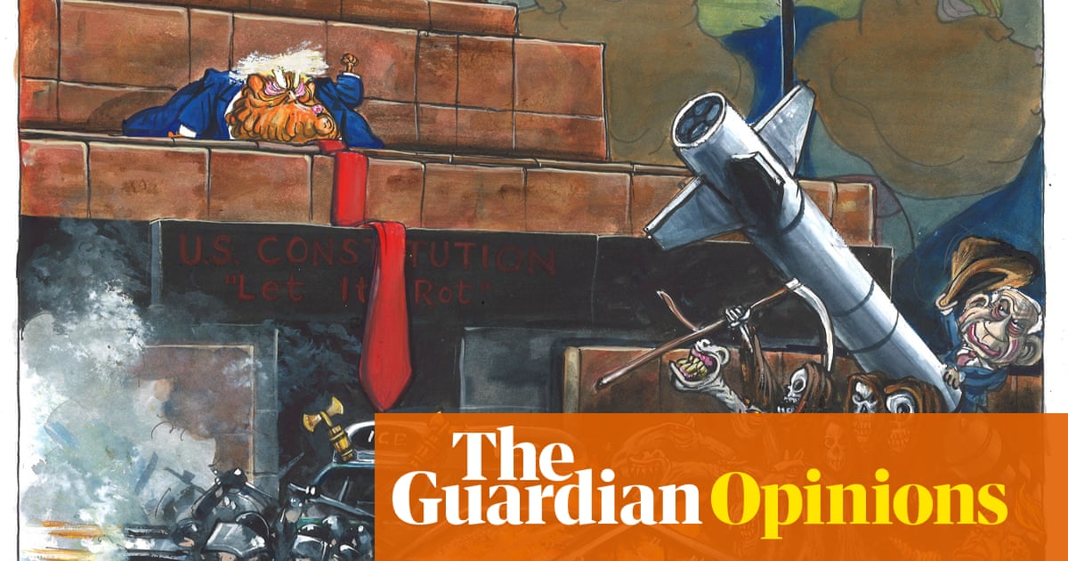 Martin Rowson on Donald Trump’s birthday parade – cartoon