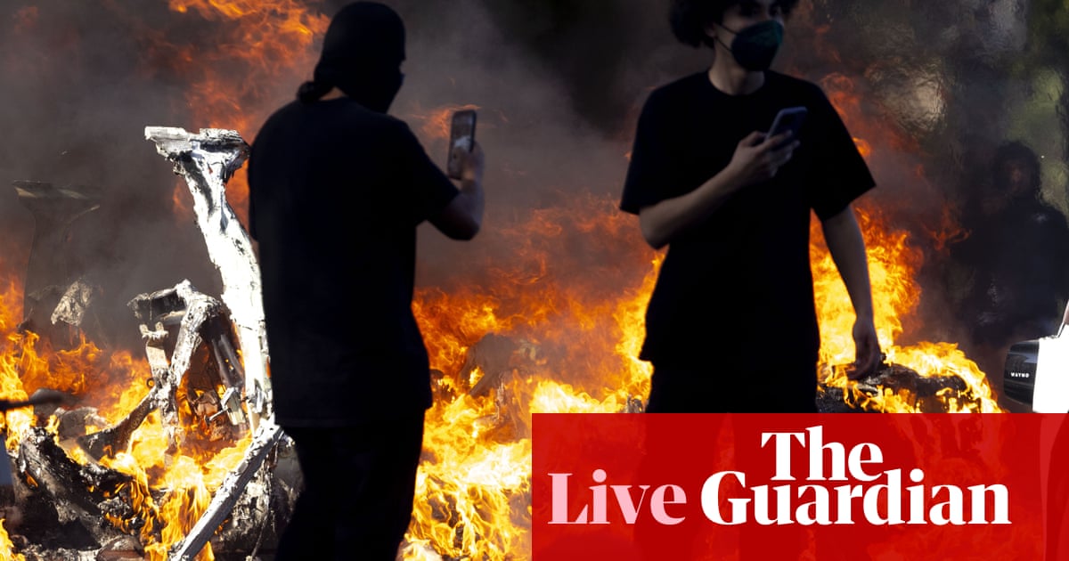 Los Angeles protests: California governor says marines ‘not political pawns’ as Donald Trump deploys more National Guard troops – live