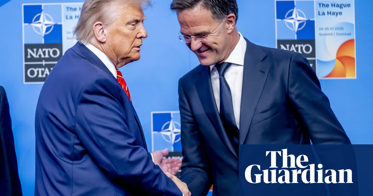 Trump praises Nato states as summit prepares to lift defence spending target