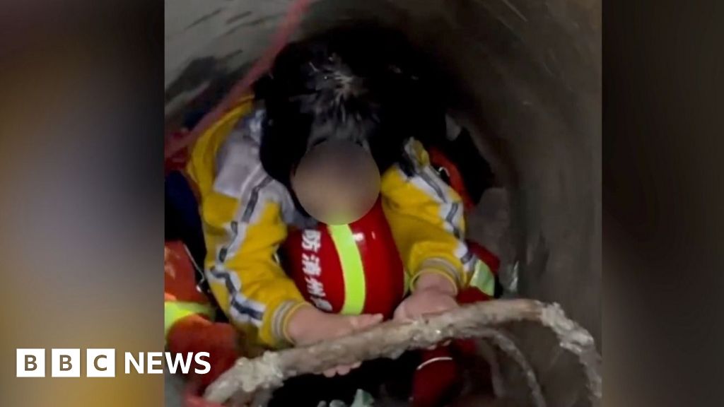 Watch: Firefighters rescue girl trapped in drain for seven hours