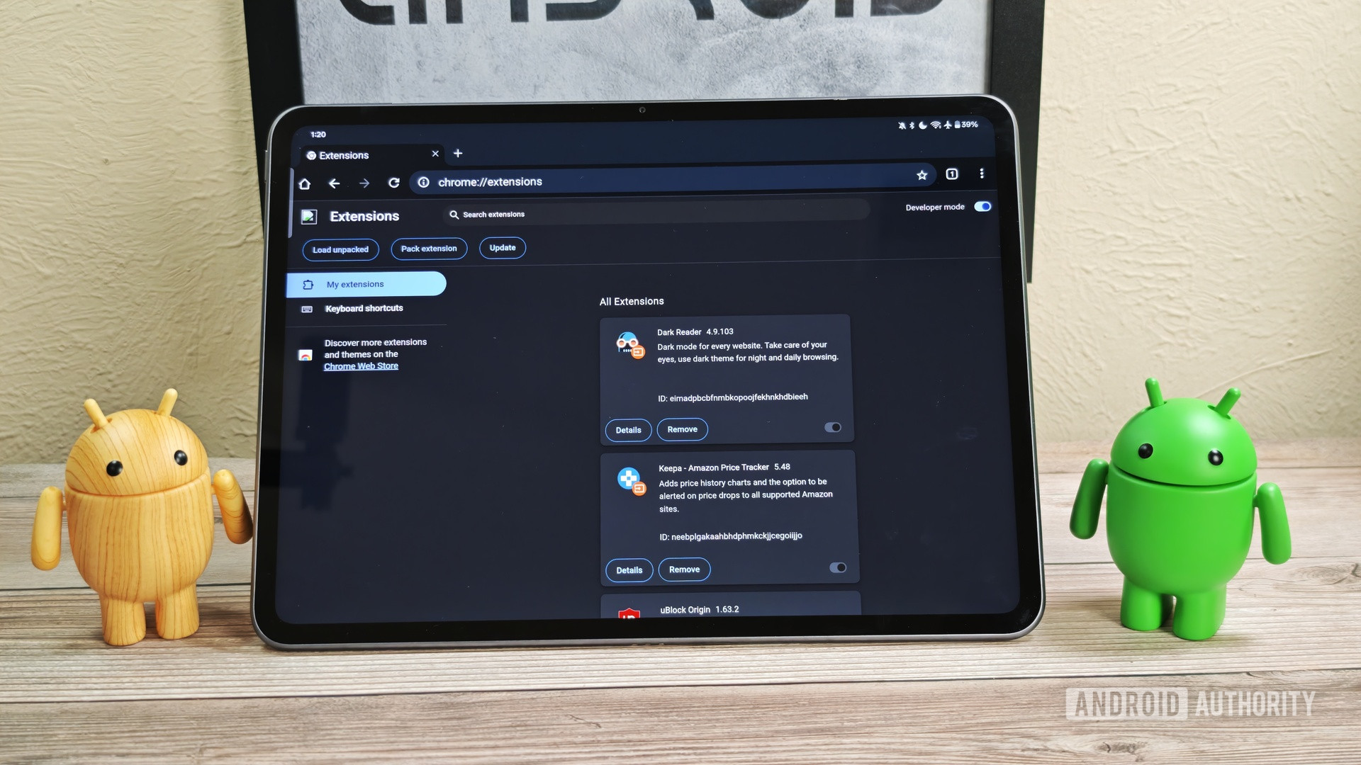 Extensions on Google Chrome for Android