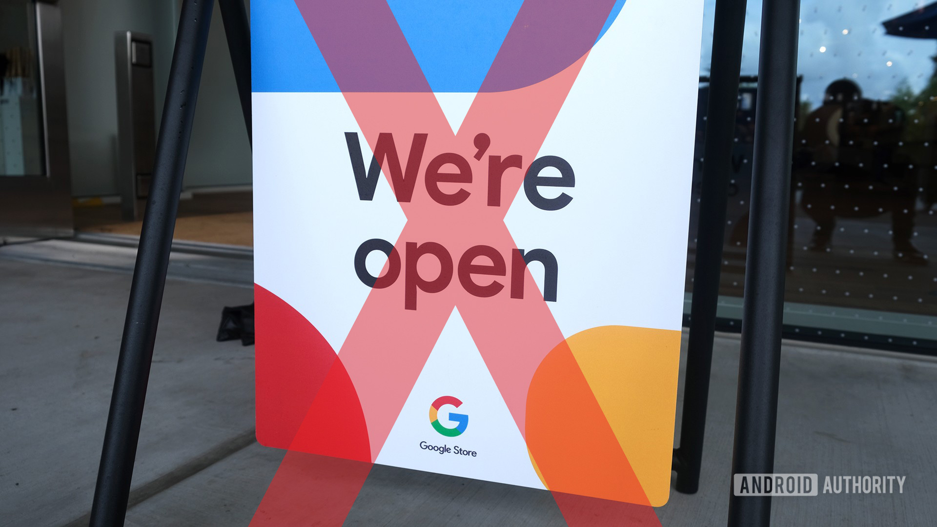 Google Store Mountain View Sandwich Sign X