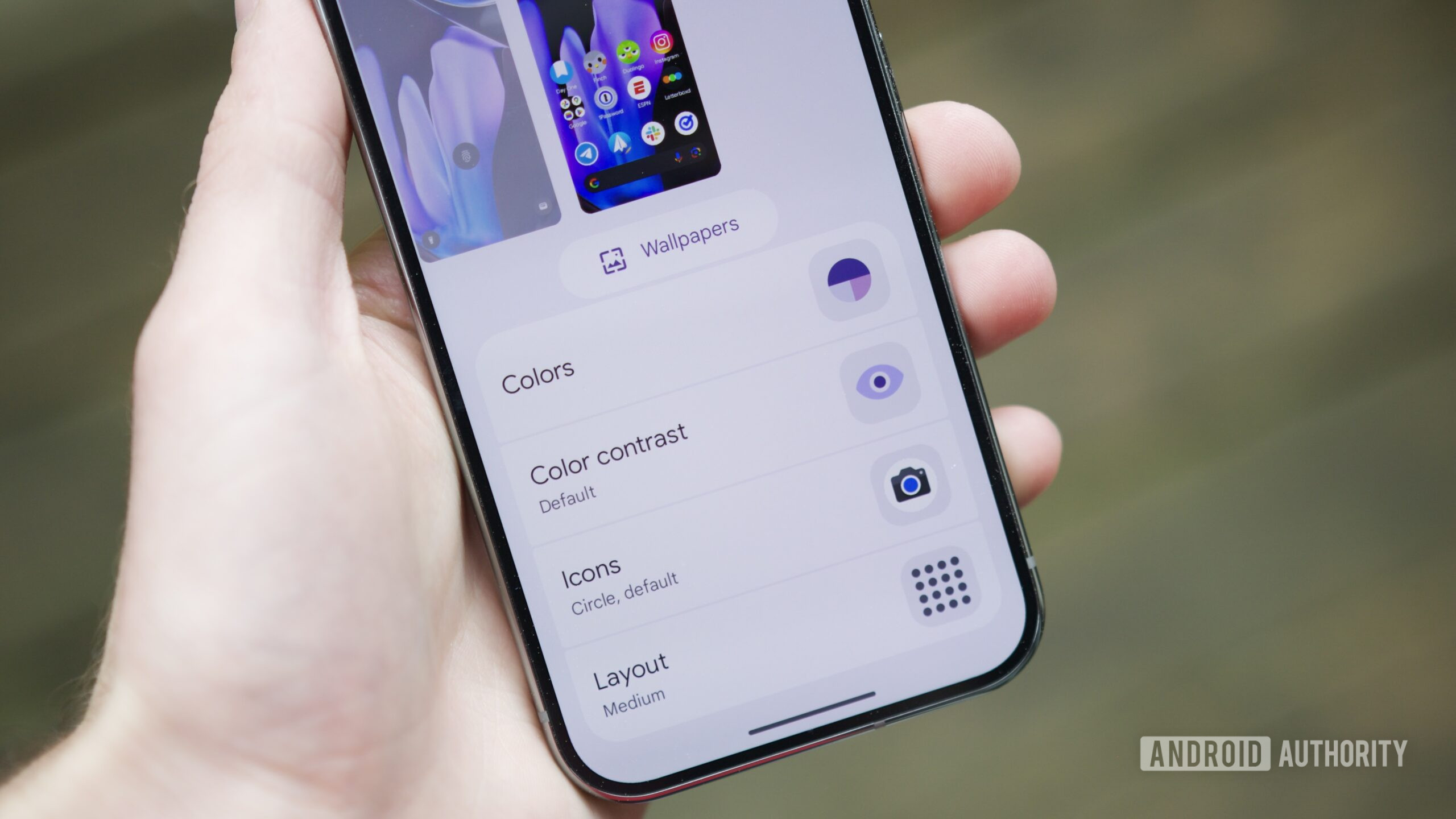 The Wallpaper and style app in Android 16 QPR1 Beta 1.