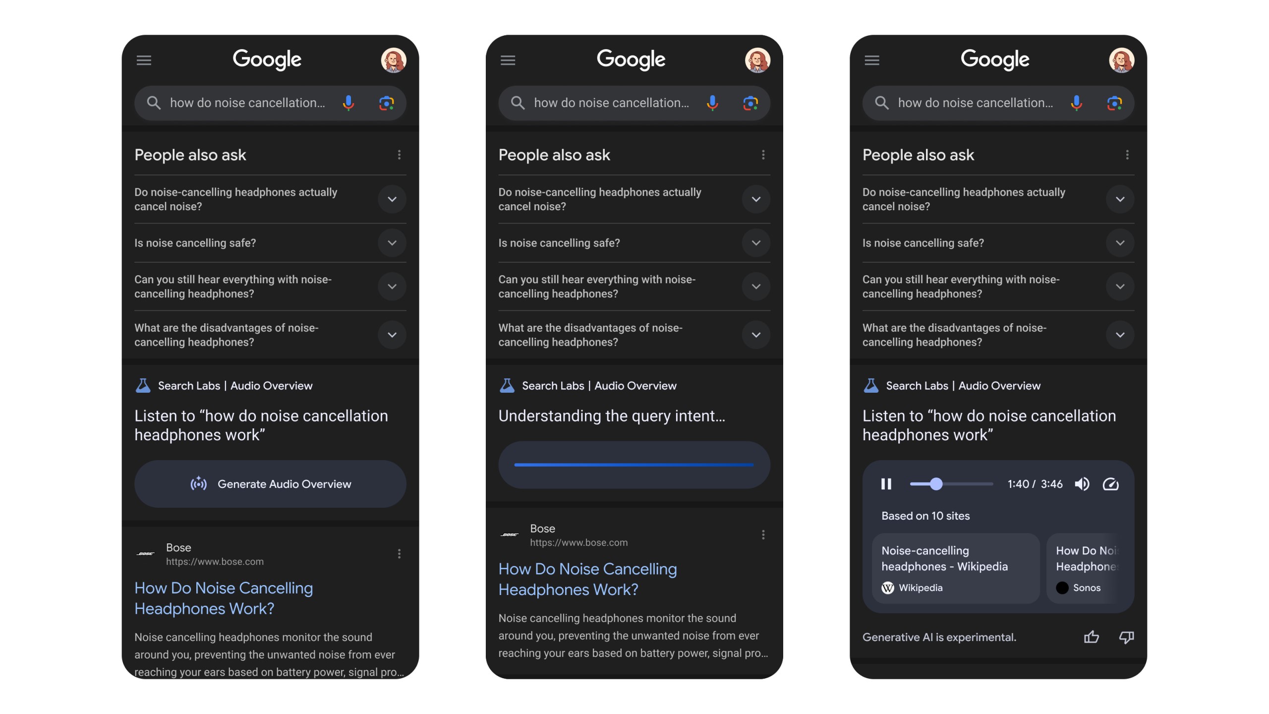 audio overview search