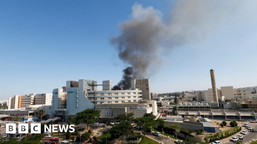 'I was lying in bed... The ceiling fell in': At the scene of Israeli hospital hit by Iran strike