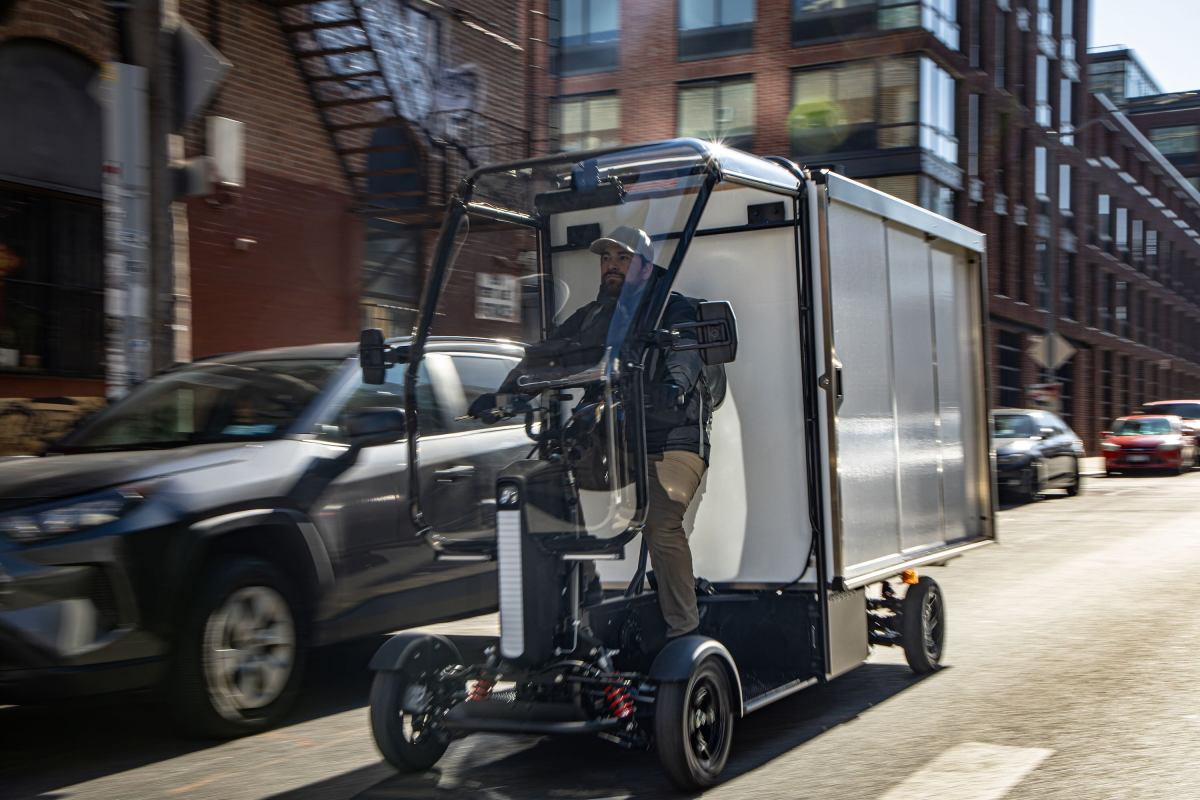 The Fastport eQuad prototype undergoes pilot testing in New York City.