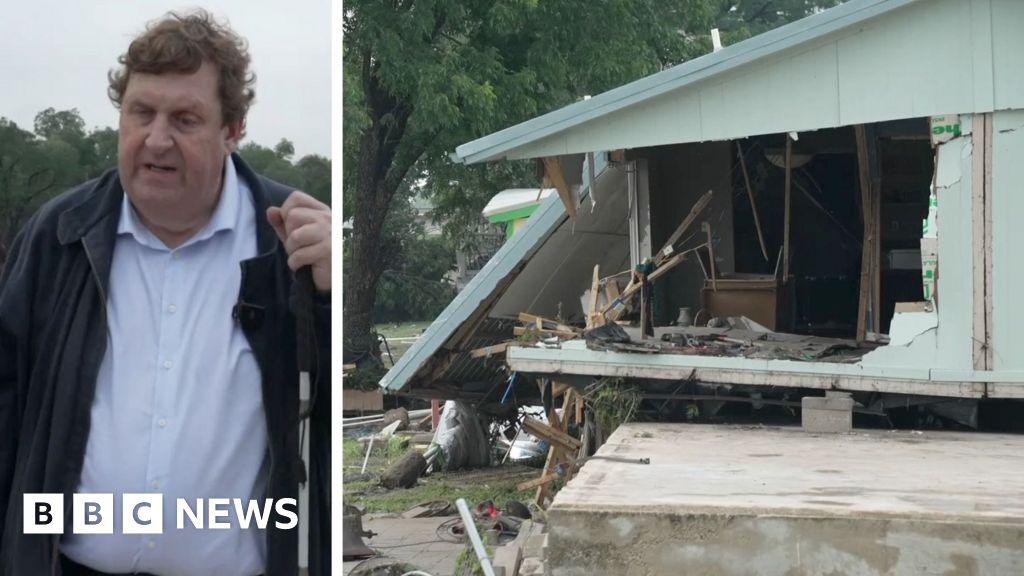 BBC witnesses destruction after house ripped from foundations in Texas floods