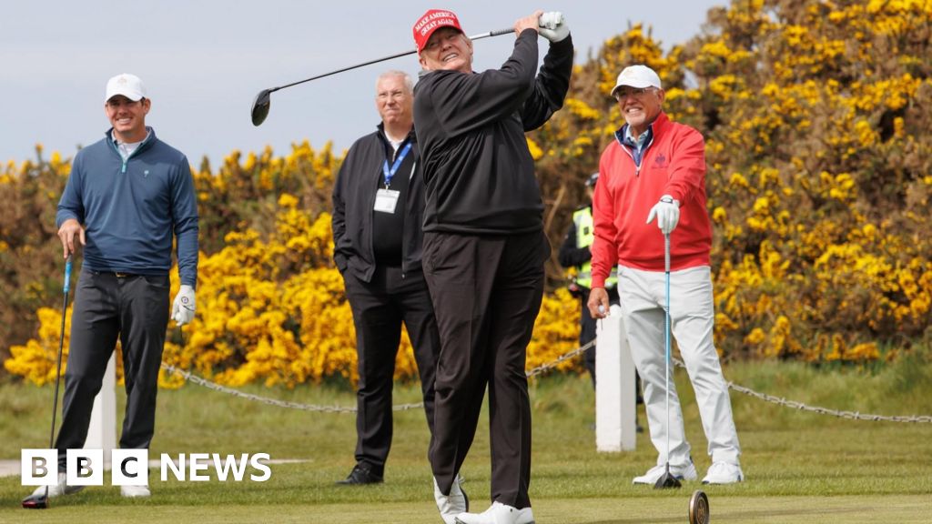 Trump relaxes from globe events to tee-up his Scottish golf links