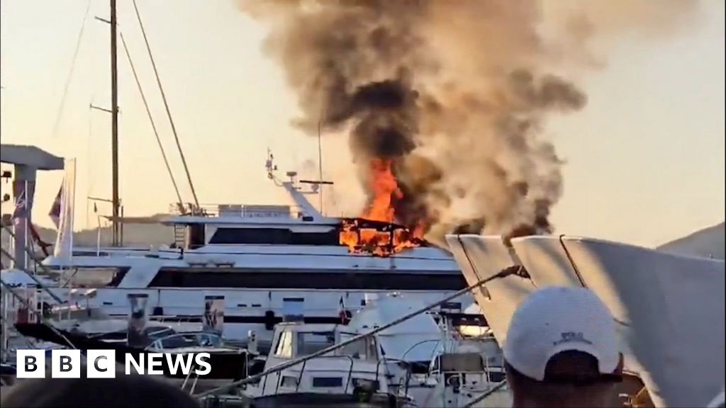 Watch: Smoke billows from luxury yacht fire in St Tropez
