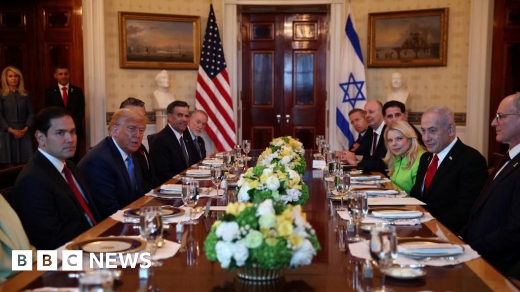 Trump upbeat on Gaza ceasefire talks as he hosts Netanyahu