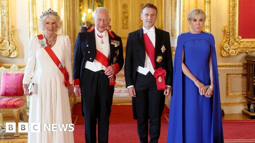 Watch: Macron's day with the Royal Family