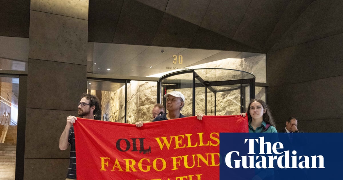 ‘Wells Fargo is complicit’: seven arrested at climate protests at company’s offices