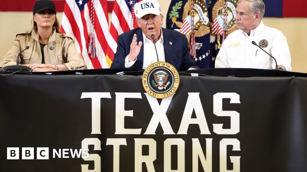 Trump surveys damage in Texas as search continues for 160 missing