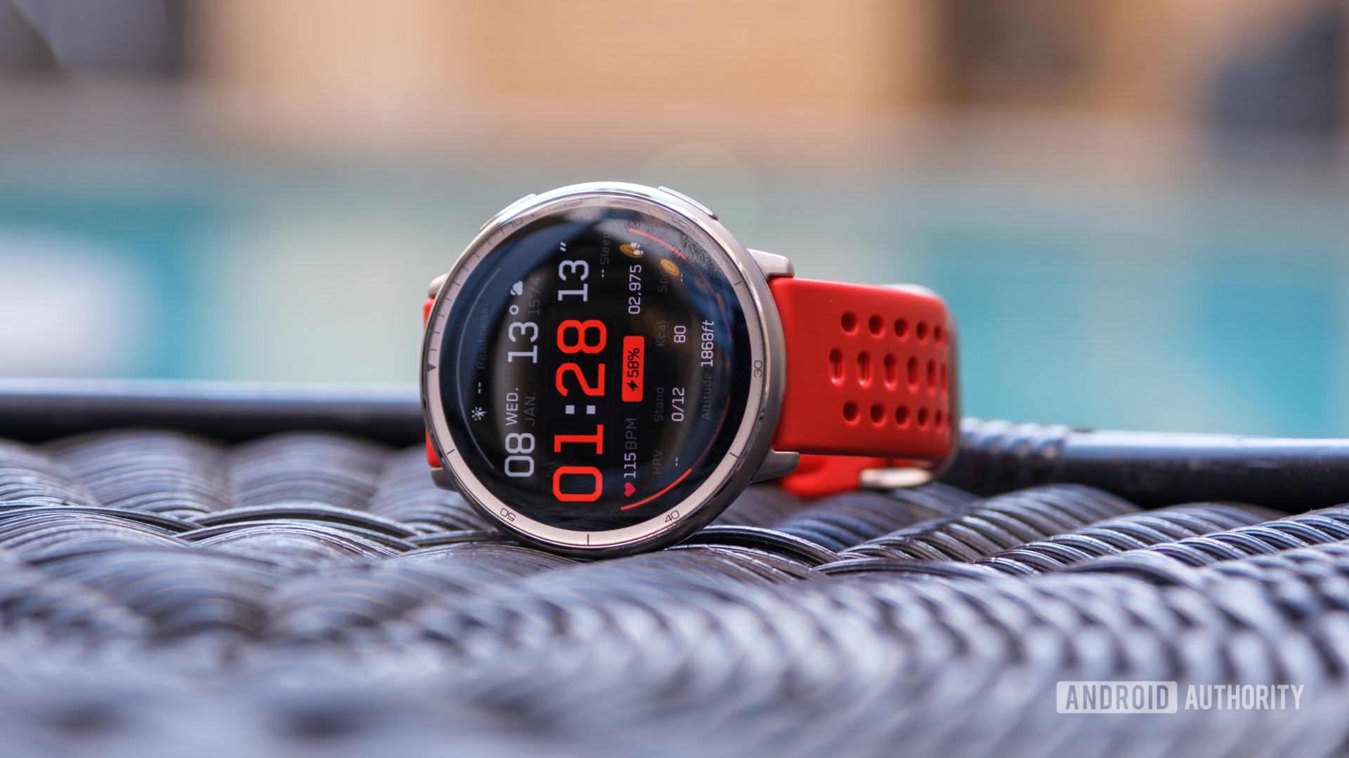 Amazfit Active 2 on its side