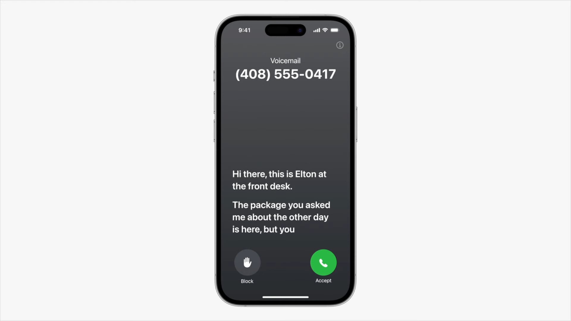 Apple WWDC 2023 live voicemail