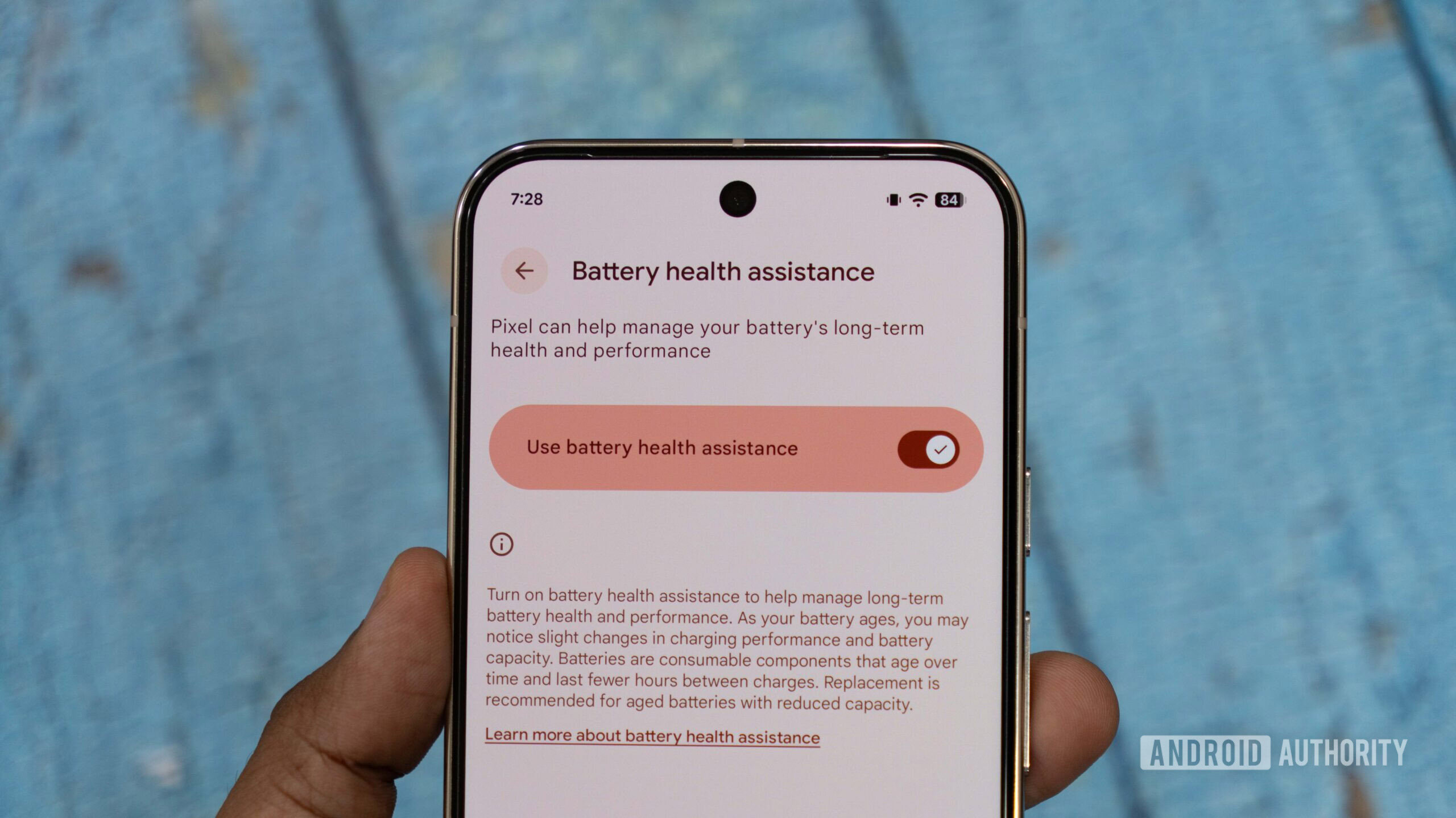 Battery Health Assistance on a Google Pixel 9 Pro XL running Android 16 QPR 1 Beta 2.1