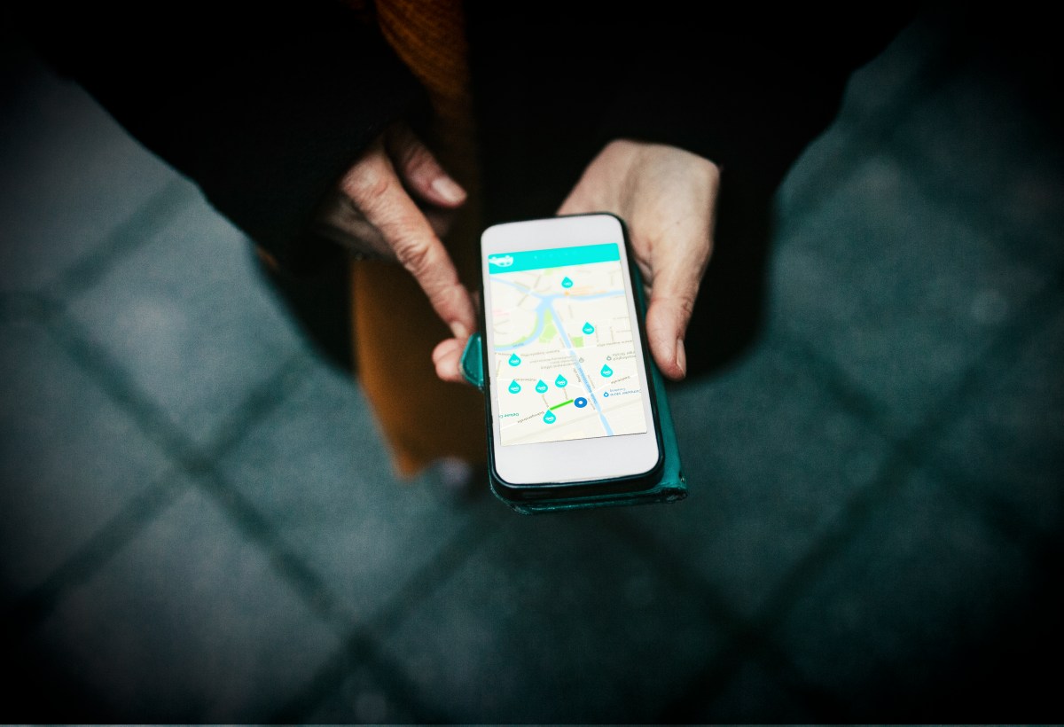 an animated GIF of a location marker pinging on a map