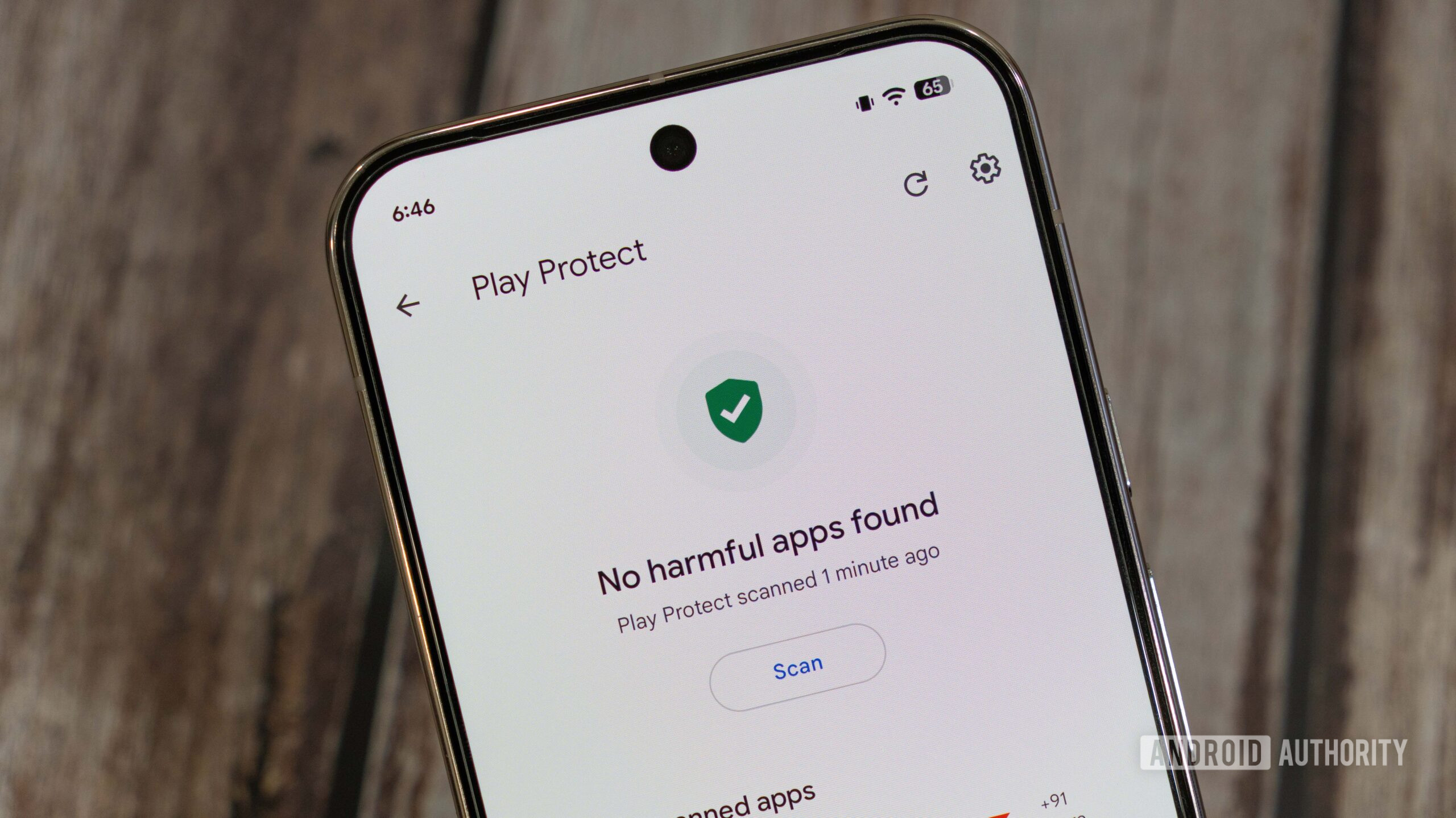 Google Play Protect Apps scanned