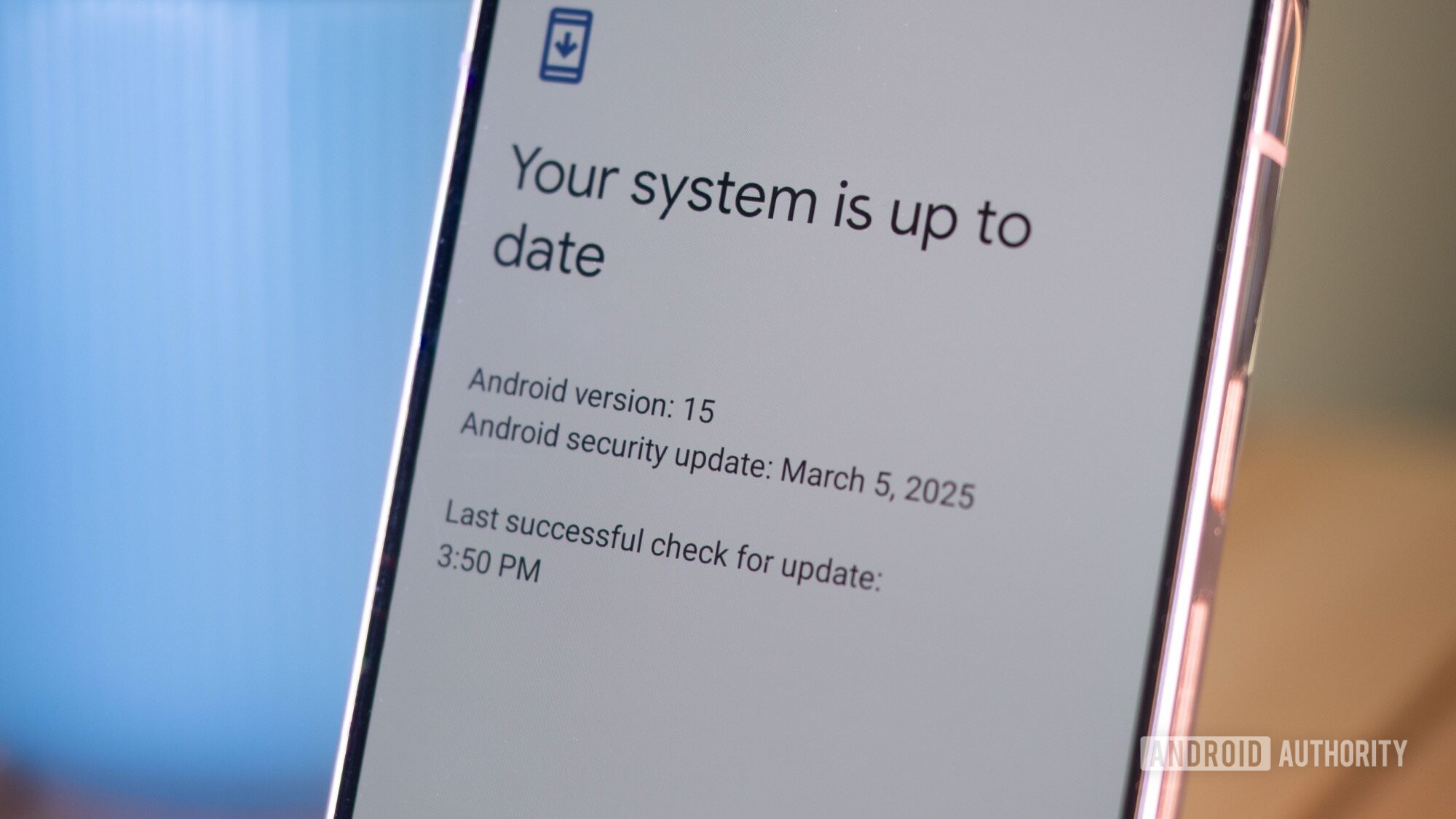android your system is up to date