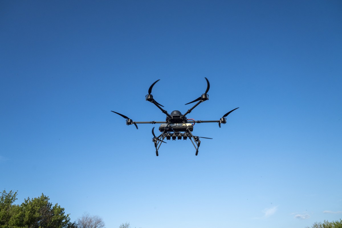 A view of a Vampire and Kamikaze BC drone used by the 59th Brigade during tests before deployment to the frontline in Dnipro, Ukraine on May 21, 2025.