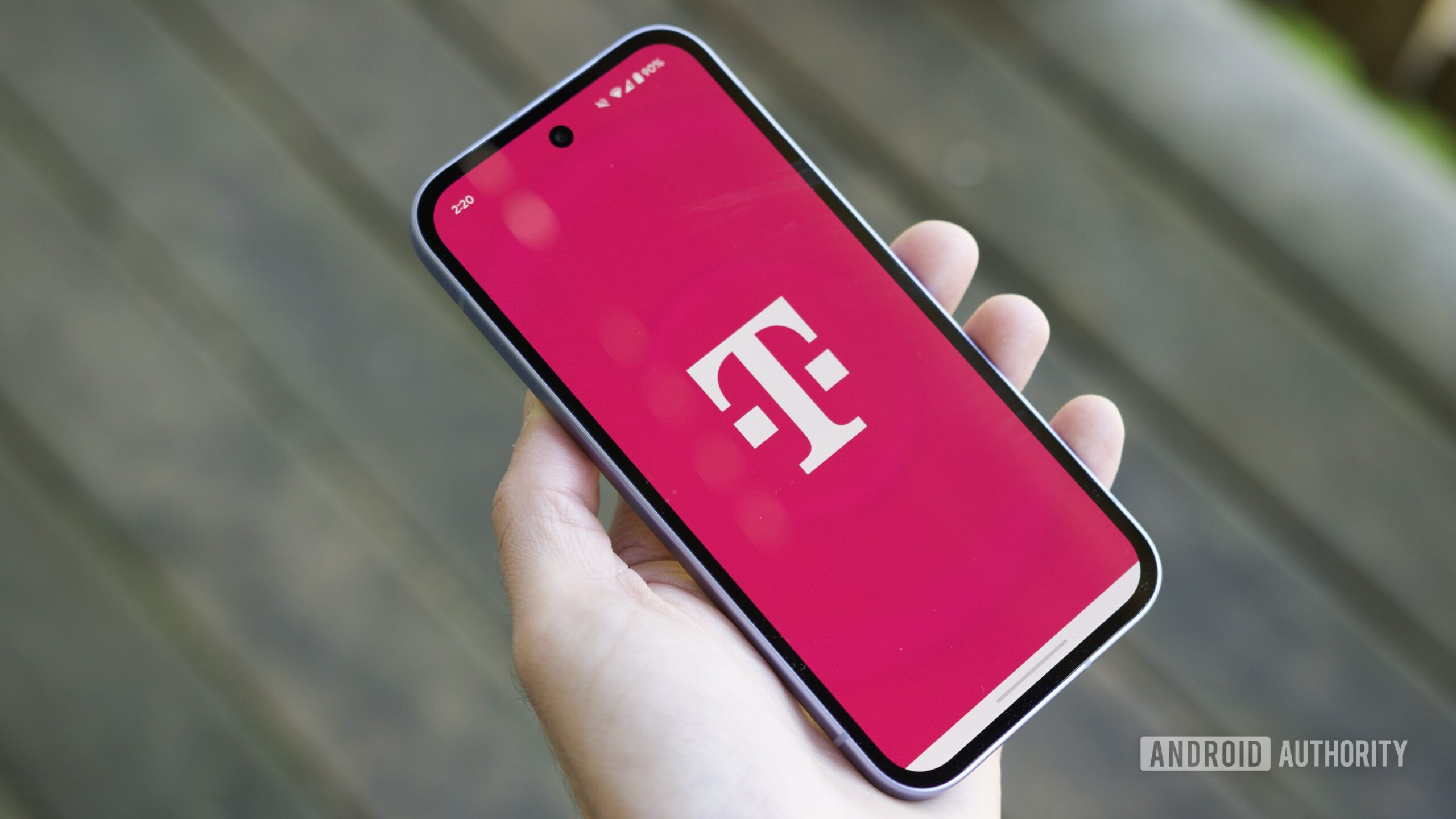 T-Mobile logo on an Android phone.